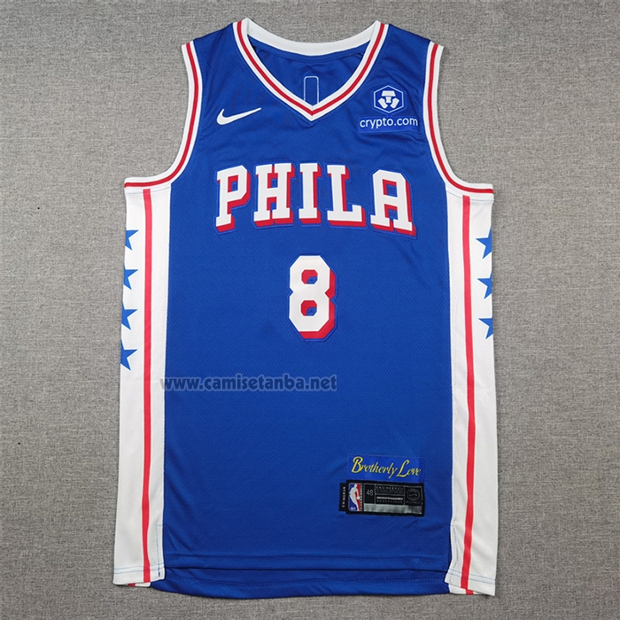 Camiseta Philadelphia 76ers Paul George #8 Icon 2024-25 Azul